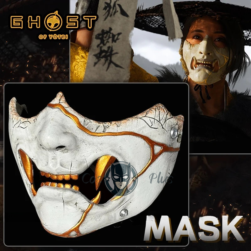 Cosplay Anime Women - Game Ghost of Yotei Atsu Mask