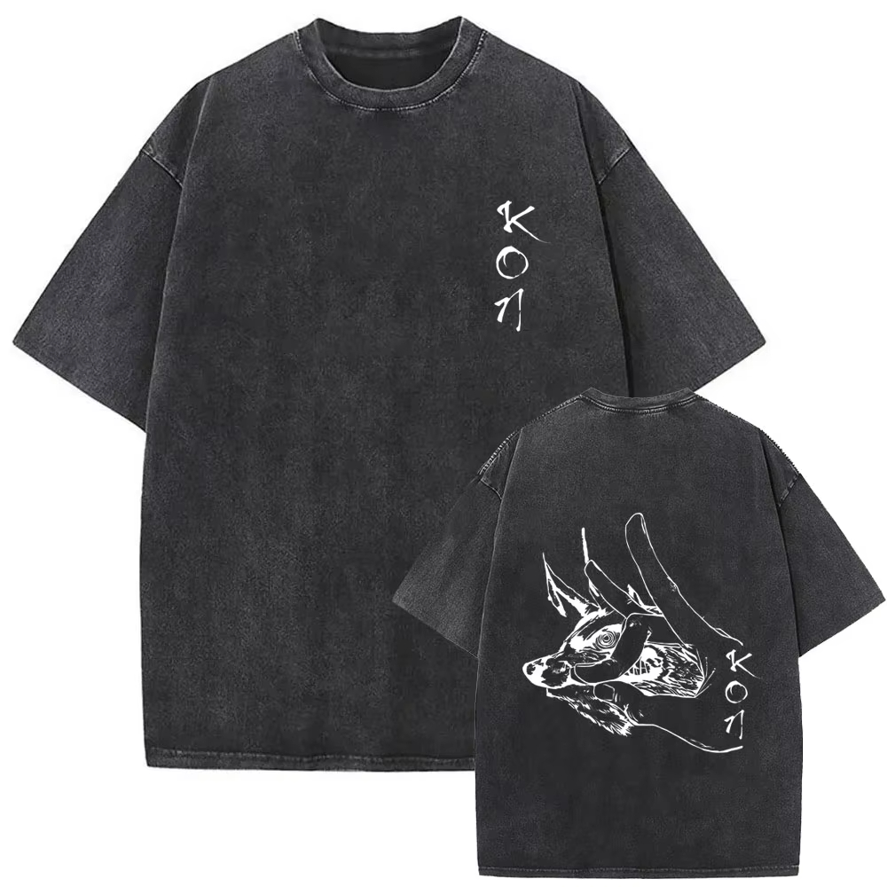 Anime Cosplay Chainsaw Man - Anime Chainsaw Man Vintage Washed T-shirt