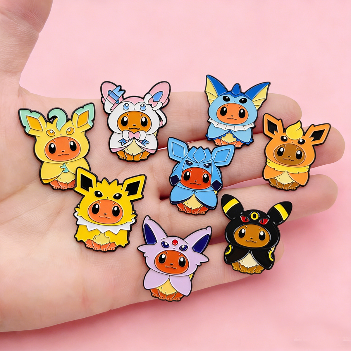 Anime Cosplay Pokemon - 8Pcs Creative Cartoon Pokemon Brooch Badge