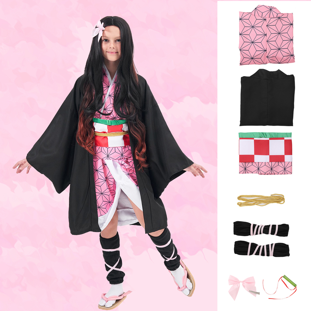 Complete Nezuko Kamado Cosplay - Convention Cosplay Anime recensie en prijs