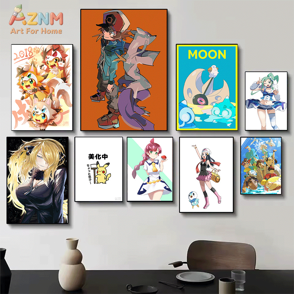 AZNM Pokemon Anime Canvas Wall - Anime Cosplay Pokemon recensie en prijs
