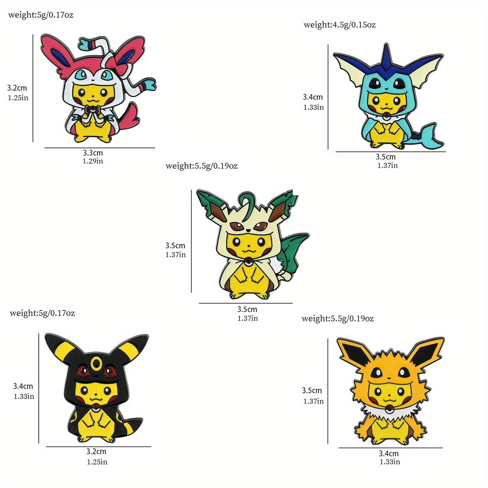 9 Pcs Creative Cartoon Brooch  - Anime Cosplay Pokemon recensie en prijs