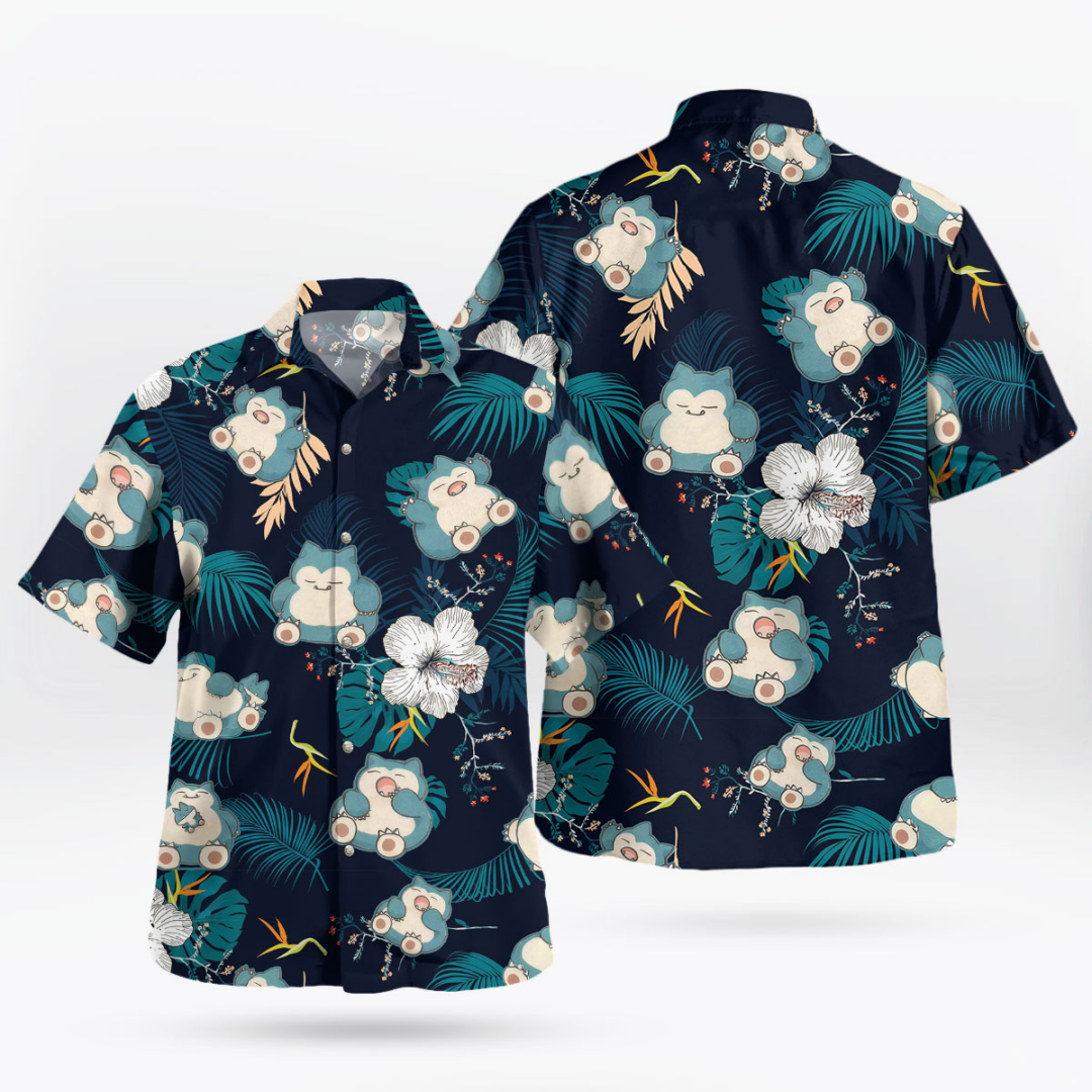 Snorlax Pokemon Hawaiian Shirt - Anime Cosplay Pokemon recensie en prijs