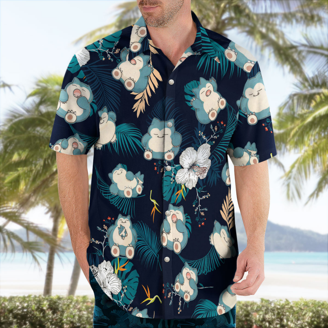 Snorlax Pokemon Hawaiian Shirt - Anime Cosplay Pokemon recensie en prijs
