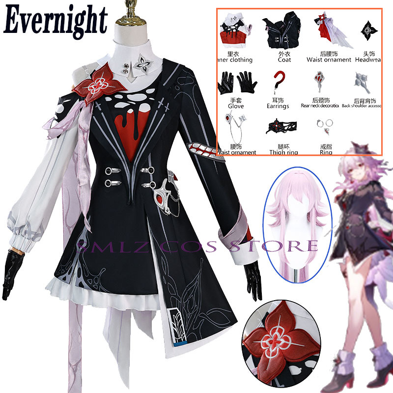 Newly Evernight Cosplay Honkai - Cosplay Anime Women recensie en prijs