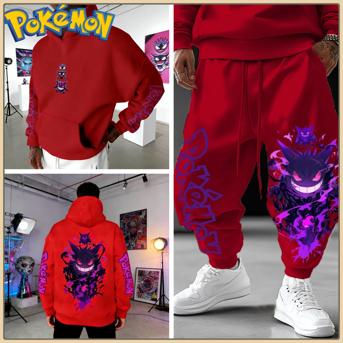 Black Hoodie and Pants Set wit - Anime Cosplay Pokemon recensie en prijs