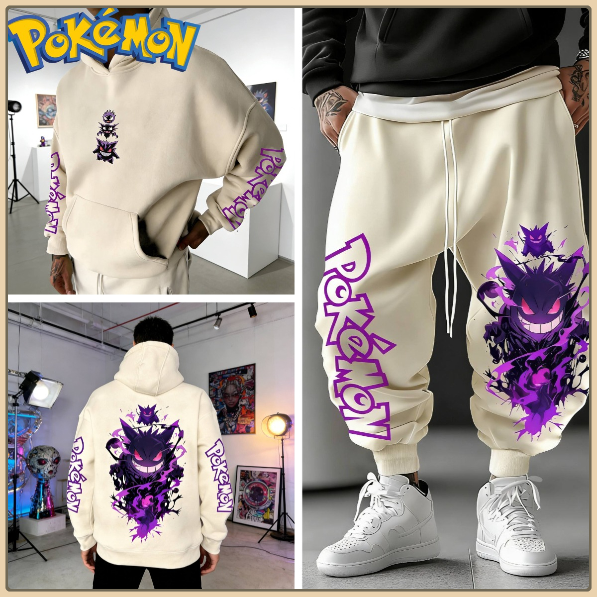 Black Hoodie and Pants Set wit - Anime Cosplay Pokemon recensie en prijs