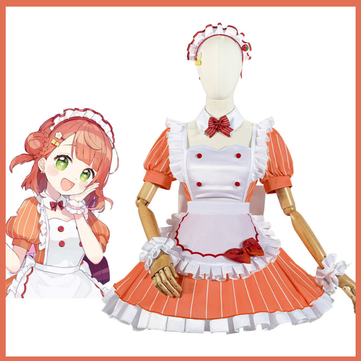 Maid Dress Lolita Skirt Wig Wo - Anime Cosplay Kawaii recensie en prijs